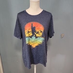 Amazon Essentials Big Foot Hang Loose Rainbow Novelty Flowy Lightweight Top